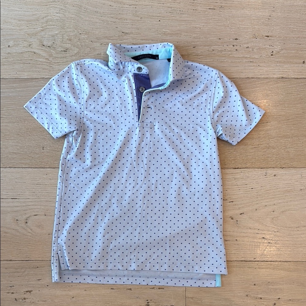 GREYSON PUPS WOLF Polka Dot Polo Shirt